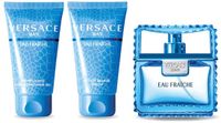 Versace Man Eau Fraiche Gift Set Edt 50 Ml Shower Gel Man Eau Fraiche 50 Ml After Shave Balm Man Eau Fraiche 50 Ml