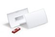 Durable Click Fold Polypropyleen (PP) Naambadge met Magneet, Transparant, 90 x 54 mm, 10 Stuks