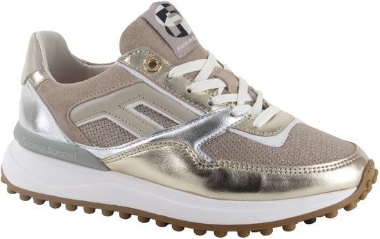 Floris van Bommel Sfw-10170 Noppi Sneakers - Textiel - Dames - Goudkleurig - Maat 40