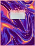 Composition Notebook with Glossy Metallic Cover/ US Letter Size/ 100 ruled pages