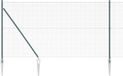 vidaXL Gelast hek met prikkeldraad, 10 x 1,4 meter, groen, gaas