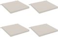 vidaXL Zitkussens SOEST 4 stuks Wit 60 x 60 x 5 cm