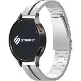 Strap-it Samsung Bracelet acier fer Samsung Galaxy Watch 3 41mm (argent/noir)