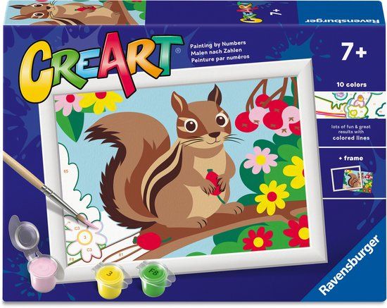 Ravensburger CreArt: Chipmunk – Schilderen op Nummer