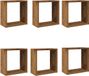 vidaXL Étagères cube 6 pc 30x15x30cm bois traité couleur bois vieilli