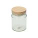 Pot en verre avec couvercle en bois, 350 ml