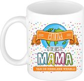 Bellatio Decorations Mok mama Emma - wit - keramiek - 300 ml