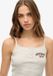Superdry Athletic Essentials camitop met knopen en print - Dames - Vesten - UK8-EU36 - Iced Grey Marl
