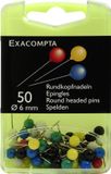 Exacompta Doos met 50 bolvormige prikbordspelden - punthoogte 15mm - 6mm diameter - Geassorteerd - 14375E