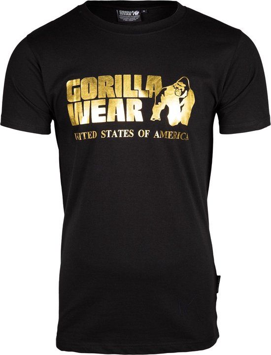 Gorilla Wear Classic T-shirt - Black/Gold - 4XL