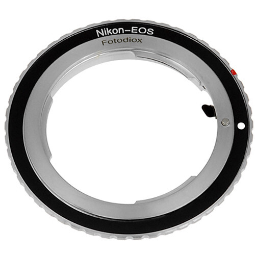 FotodioX Lens Mount Adapter Nikon Nikkor F Mount D/SLR Lens to Canon EOS (EF, EF-S) Mount (with Generation v10 Focus Confirmation Chip) (NikF-EOS-FC10)