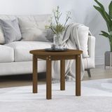 Prolenta Maison Exclusive Salontafel, honingbruin, Ø 55x45 cm, massief grenenhout
