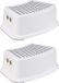 Marchepied pour enfants - Set de 2 - Blanc/Gris - Plastique - 37 cm