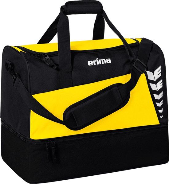ERIMA Six Wings Sporttas - Maat M - Geel-Zwart