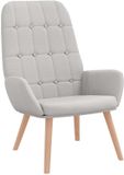 vidaXL Relaxstoel stof wolk grijs