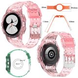 Wigento Samsung Siliconen horlogeband met beschermende behuizing, geschikt voor de Galaxy Watch 4 44mm