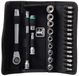Wera 05004018001 8100 SA 8 Zyklop metalen ratelset, omschakelhendel, 1/4 inch aandrijving, metrisch, 28-delig
