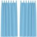 vidaXL Blackout Gordijnen met Ringen 2 st Lichtblauw 225 x 140 cm