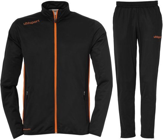 Uhlsport Essential Classic Trainingspak - Maat 104 - Unisex - zwart/oranje