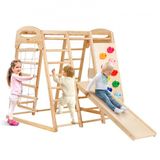VEVOR Binnenplaats in jungle-stijl, 7-in-1 binnenspeelplaats voor peuters, 109 x 120 x 119,5 cm