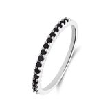 Lucardi Dames Zilveren ring met zirkonia voor dames - Ring - 925 Zilver - Zilverkleurig - 15.50 / 49 mm