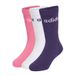 adidas Uniseks-Kind LINEAR KIDS CREW 3 PAIRS PER PACK SOCKS, white/pink fusion/aurora plum, 4-5 Years