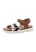 TOM TAILOR Sandalen cognac / wit