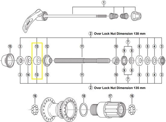 Shimano Afstandsbus links 8 mm - Zwart - Gereedschapsset - 4524667167532