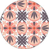 Bonateks Ronde digitaal bedrukte muismat, antislip onderkant, voor kantoor en thuis, diameter: 22 cm