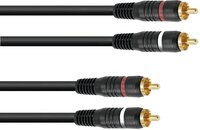 Omnitronic RCA cable 2x2 0.3m