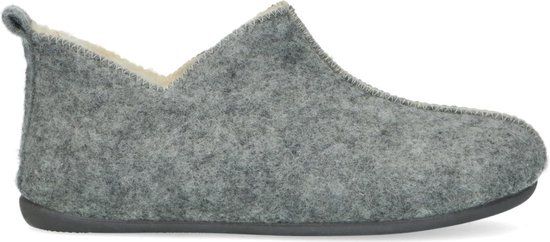 Manfield - Dames - Licht grijze pantoffels - Maat 42