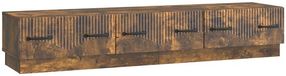 vidaXL TV-kast met lade Gerookt eiken 147 x 34,5 x 27 cm Bewerkt hout