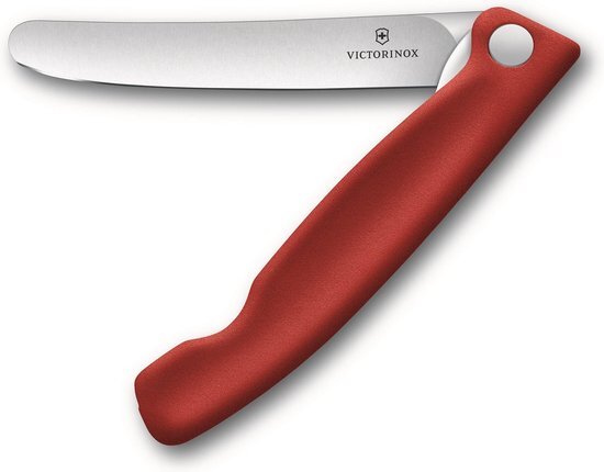 Victorinox Swiss Classic Inklapbaar Tomatenmes-schilmes - 11cm - Glad - Rood