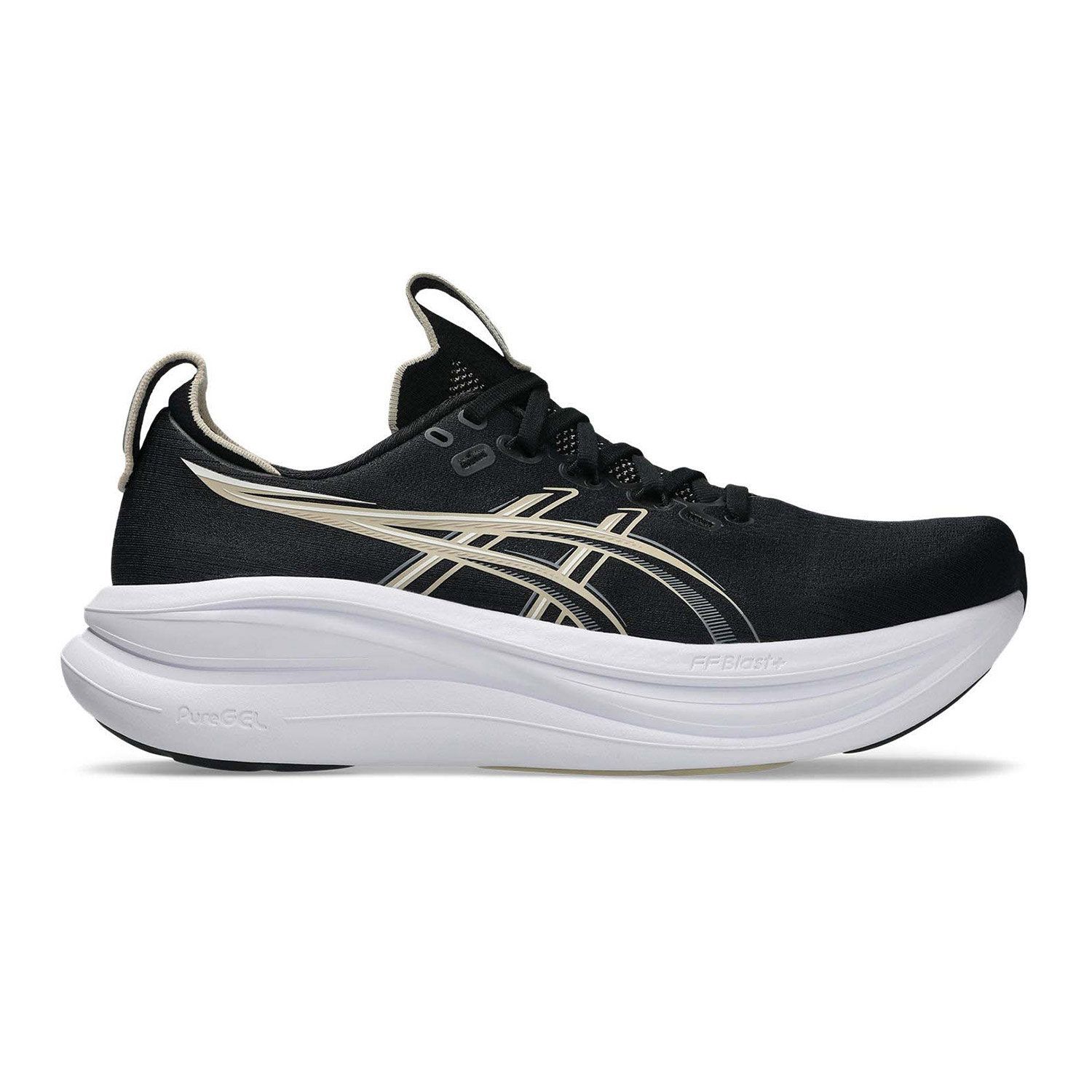 ASICS GEL-NIMBUS 28 Neutrale schoen Heren - zwart, crème, Maat 43,5
