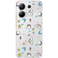 Unicorn Siliconen hoesje compatibel met Xiaomi Redmi Note 13 4G Rainbow