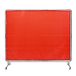 VEVOR Lasgordijn, 1,8 x 2,4 m, laswerend gordijn van vlamvertragend vinyl, lasscherm met 4 zwenkwielen en een 6-traps uv-bescherming, lasbescherming, rood