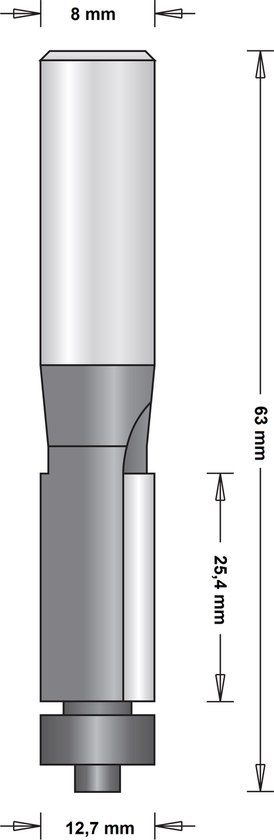 Hikoki Accessoires Hitachi 8 mm kantenfrees met onderlager 12.7 x 63mm