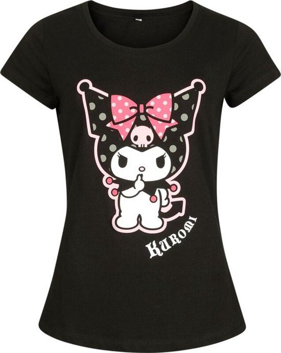 Hello Kitty Hello Kitty and Friends - Kuromi Dames T-shirt - Zwart - XL