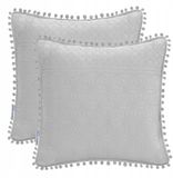 AmeliaHome Meadore Decoratieve Kussensloop - 45x45 cm - Grijs