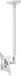 Support plafond réglable en hauteur pour écran plat - 23-42 pouces (58-107 cm) - Jusqu'à 30 kg blanc