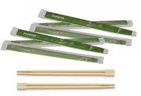 Papstar Eetstokjes - van bamboe hout - 20x paar - Sushi - Japans - Chinees - Aziatisch eten