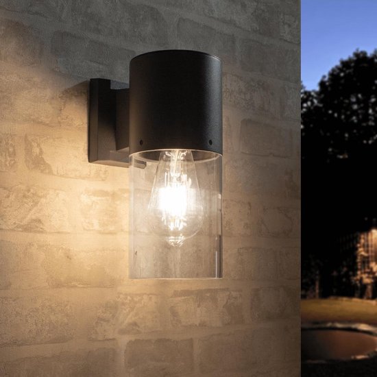 LedKoning Solar wandlamp buiten 'Fedde' met led filament lamp - Warm wit licht - Wandlamp op zonne-energie