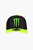 Valentino Rossi Sponsor WRT 2022 hoed met vizier, volwassenen, uniseks, zwart, eenheidsmaat