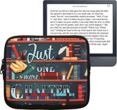 kwmobile Universele Cover voor eReader - Neopreen hoesje bibliotheek design meerkleurig -
