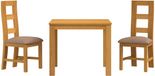 vidaXL Dining set 3-piece grey solid oak