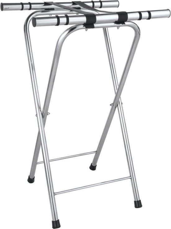 Hendi Uitklapbare dienblad standaard - RVS - 52x41x80cm