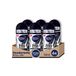 NIVEA Men Black & White Invisible Roll-On deodorant antitranspirant in verpakking van 6 stuks (6 x 50 ml) anti-haarstripdeodorant voor heren, deodorant roller reguleert het ademend vermogen gedurende