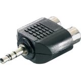 SpeaKa Professional SP-7870248 3.5 mm naar 2x RCA Kabel Adapter Zwart