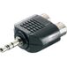 SpeaKa Professional SP-7870248 3.5 mm naar 2x RCA Kabel Adapter Zwart