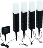 EGLO z_solar tuinverlichting zonne-energie - prikspot - set 4 x LED - Rotan - Zwart